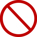 red NOT sign