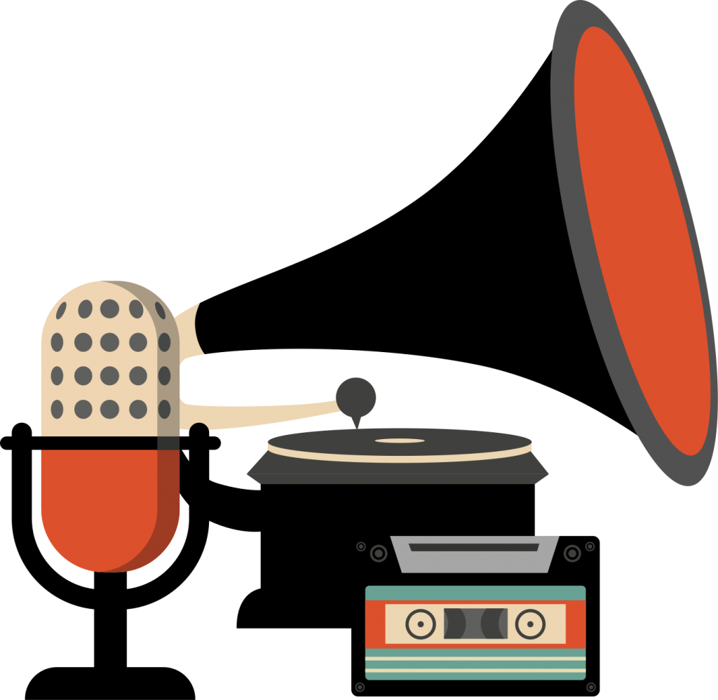 AUDIO - retro mic phonograph